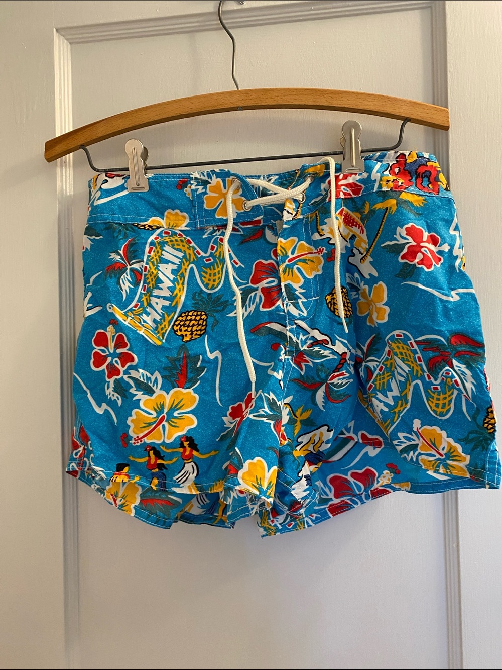 Catalina Swim Shorts-  Tropical Print - Drawstring